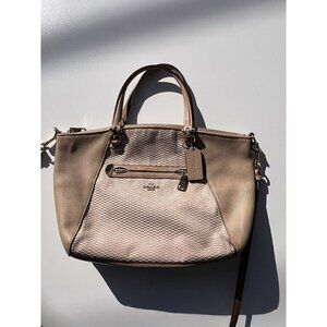 Coach Legacy Jacquard Canvas Edie 31 Medium Shoulder Bag 29848 Beechwood Gold